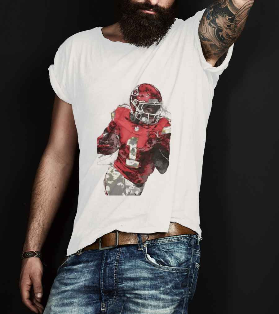 Kansas City Chiefs Xavier Worthy Football Player Number One T-Shirt
