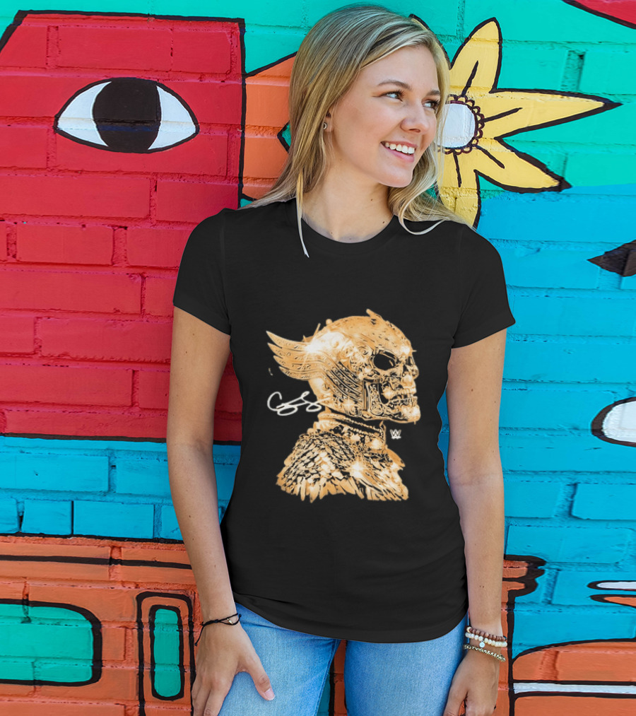 WWE Cody Rhodes American Nightmare Golden Skull T-Shirt