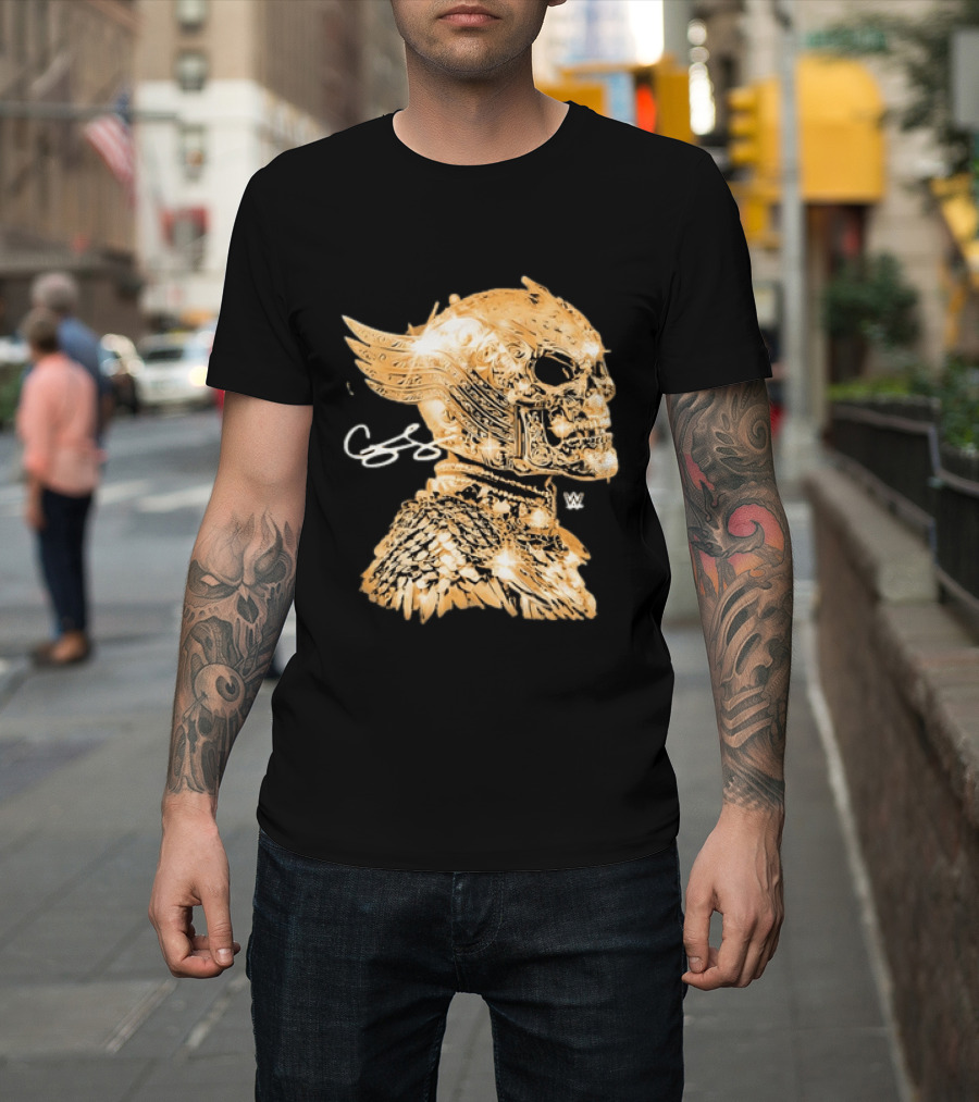 WWE Cody Rhodes American Nightmare Golden Skull T-Shirt