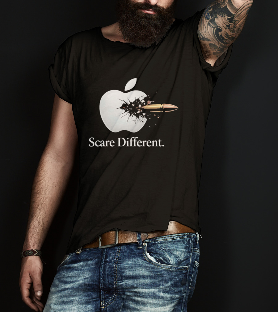 Scare Different Apple Bullet Hole Explosion T-Shirt