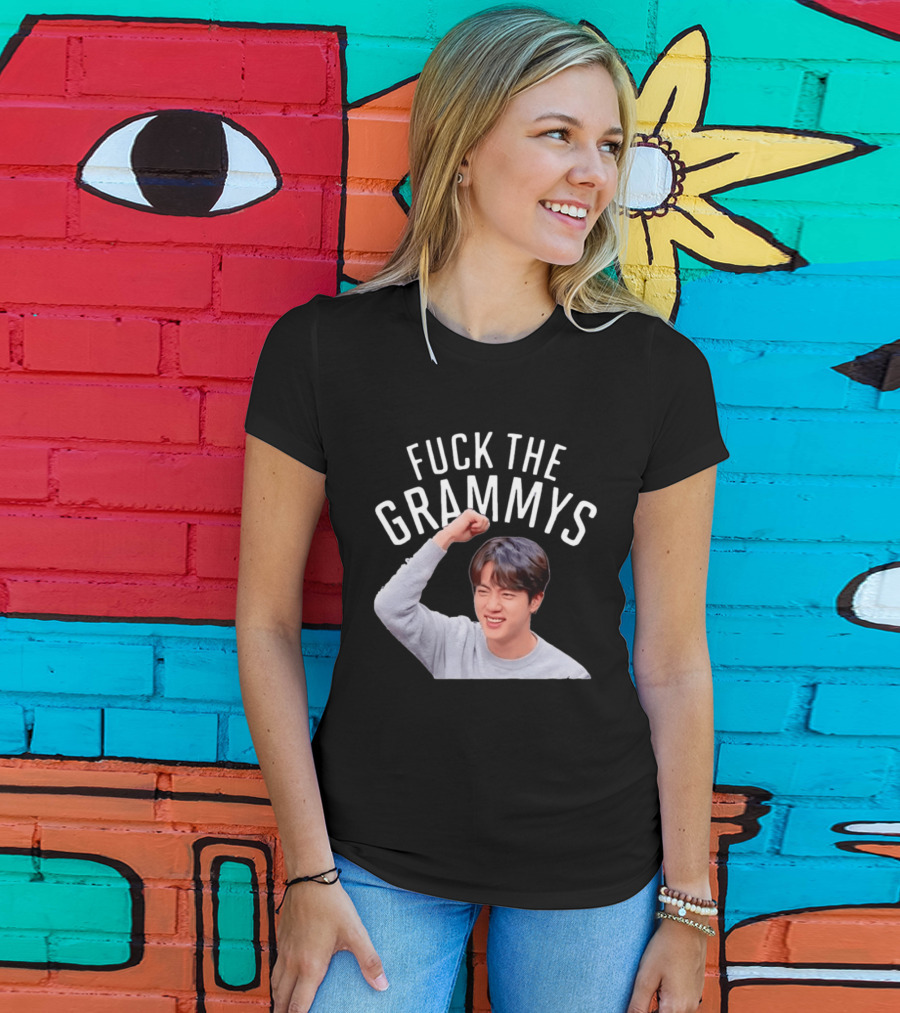 Jin BTS Fuck The Grammys K Pop Bangtan Boys Fandom T-Shirt