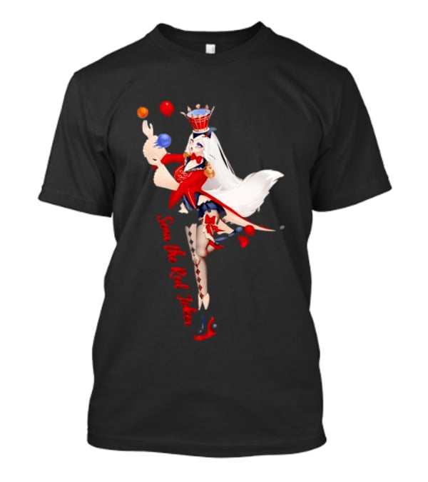 Sena The Red Joker Anime Jester Character With Crown And Juggling Balls T-Shirt