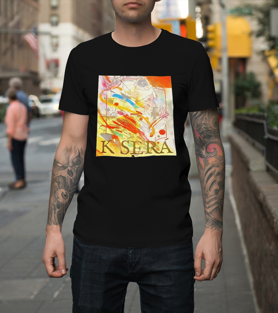 K Será Colorful Abstract Face Expression T-Shirt