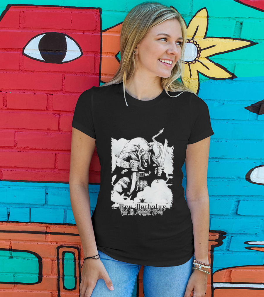 Ker Nethalas Into The Midnight Throne Rat Warrior Sword And Dagger Creature T-Shirt