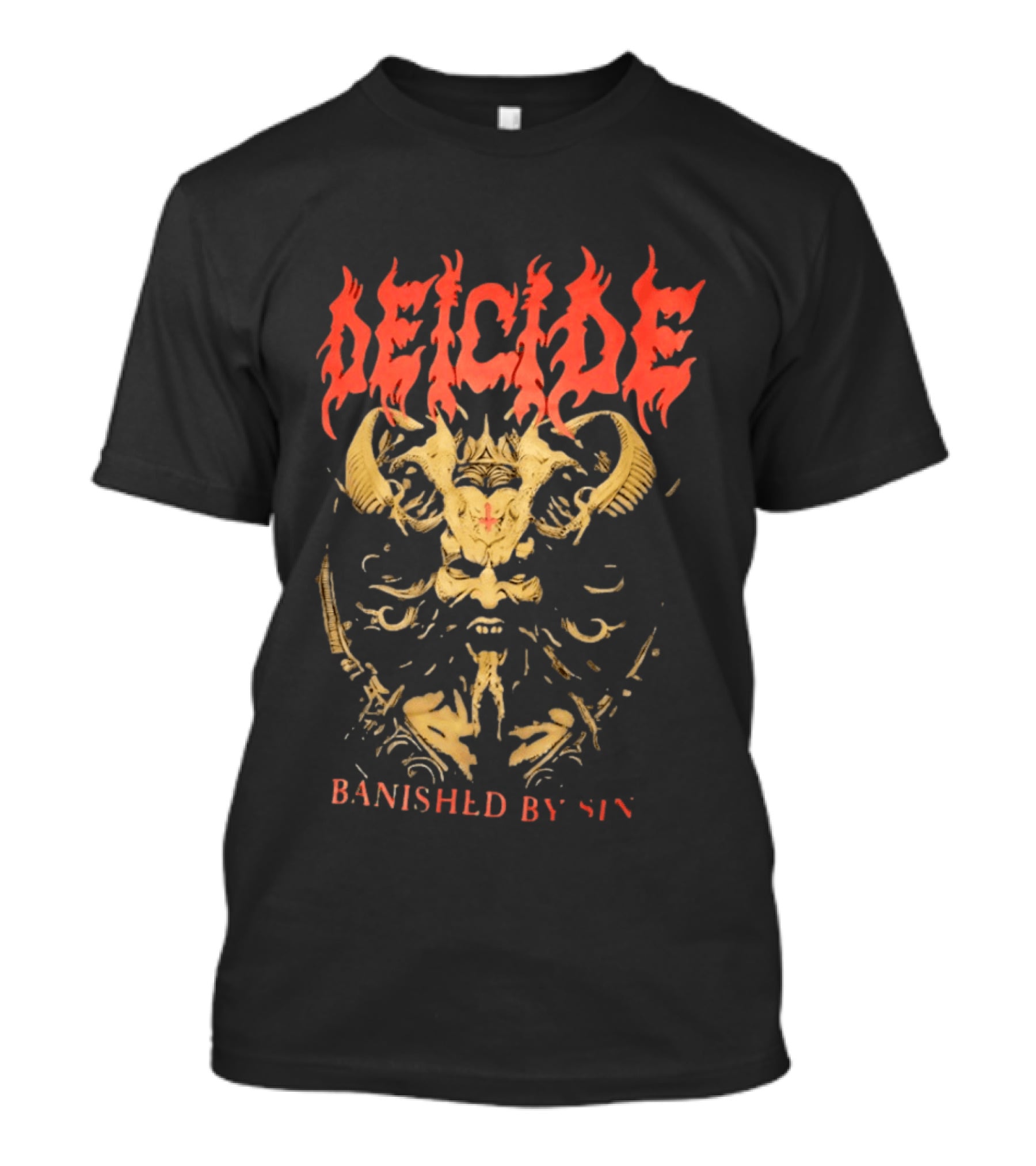 Deicide Banished By Sin Skull And Horns Death Metal T-Shirt