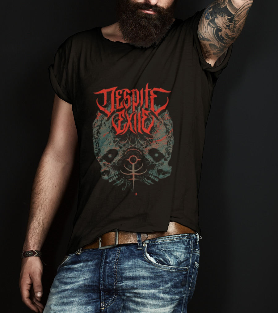 Despite Exile Ever Before Never Again Skull T-Shirt