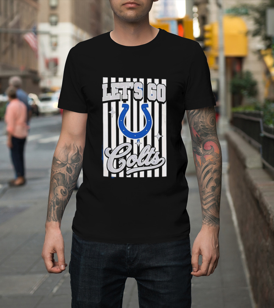 Let's Go Indianapolis Colts Football Colts Horseshoe T-Shirt