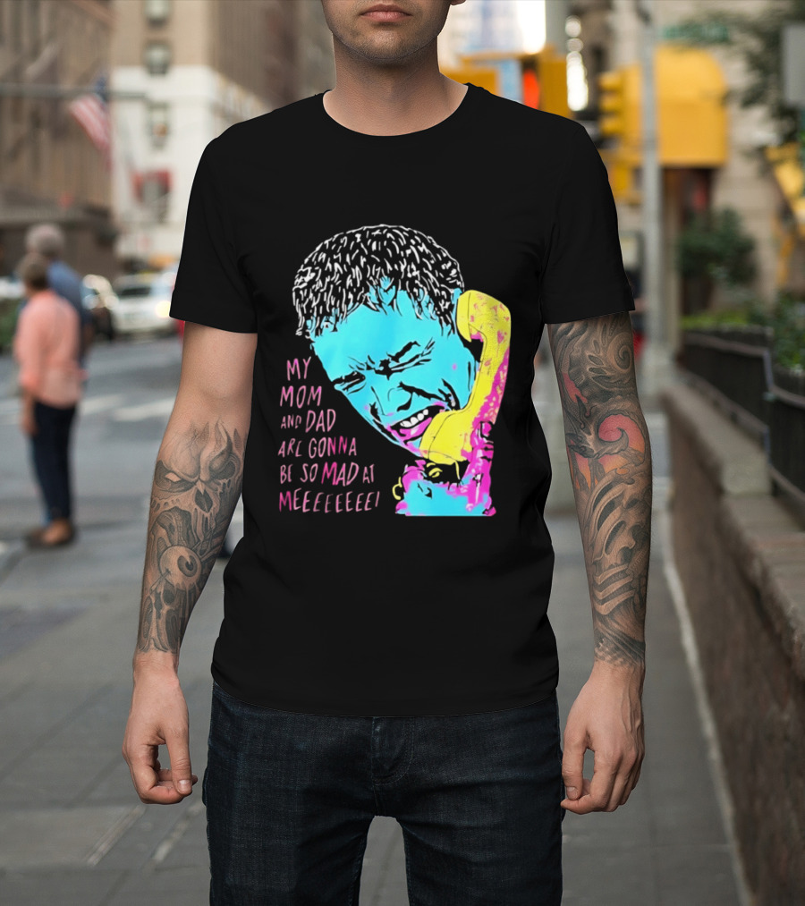 My Mom And Dad Are Gonna Be So Mad At Me Kevin McCallister Home Alone Phone Scene Retro Pop T-Shirt