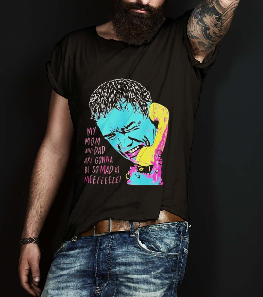 My Mom And Dad Are Gonna Be So Mad At Me Kevin McCallister Home Alone Phone Scene Retro Pop T-Shirt