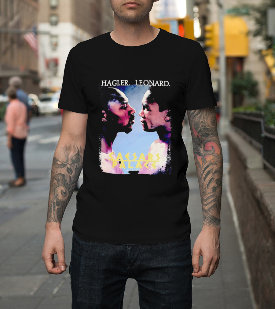 Hagler Leonard Caesars Palace Boxing Match Showdown T-Shirt