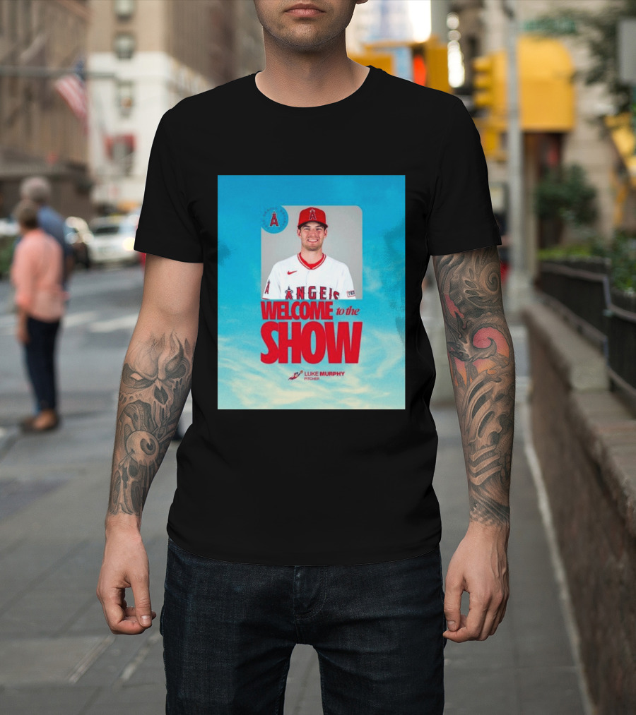 Welcome To The Show Luke Murphy Angels Pitcher T-Shirt