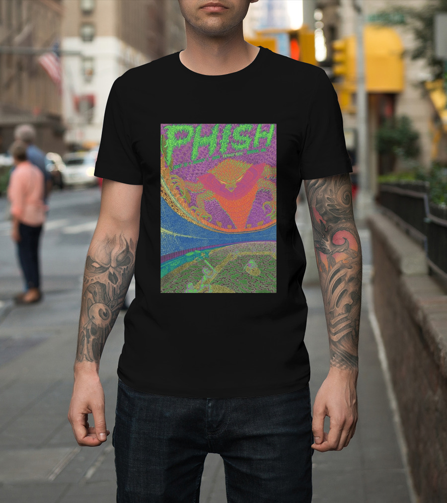 Phish Fenway Park Boston MA Tour July 31 Aug 1 2026 Colorful Psychedelic Dragon T-Shirt