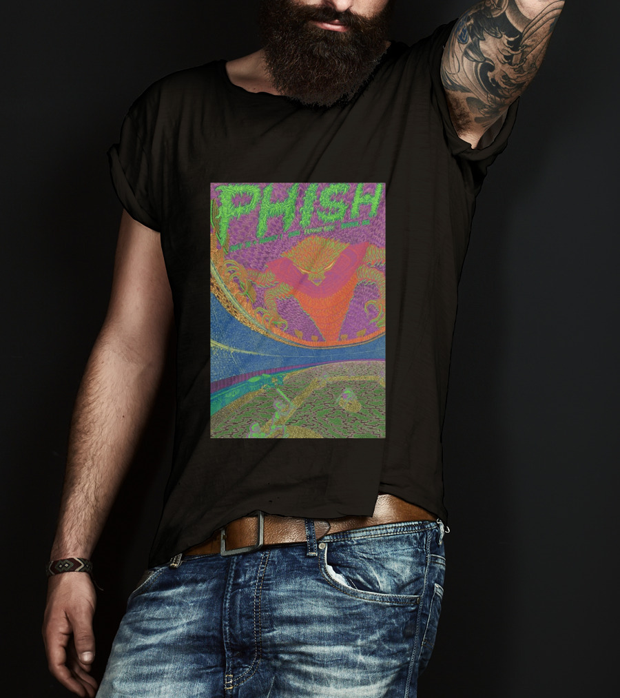 Phish Fenway Park Boston MA Tour July 31 Aug 1 2026 Colorful Psychedelic Dragon T-Shirt