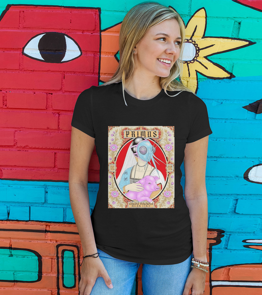 Primus Circolo Magnolia Milan Italy July August 2026 Concert Floral T-Shirt