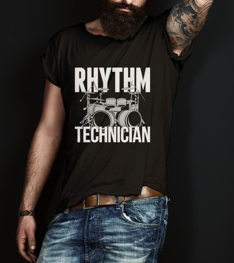 Rhythm Technician Drummer Drums Percussion T-Shirt