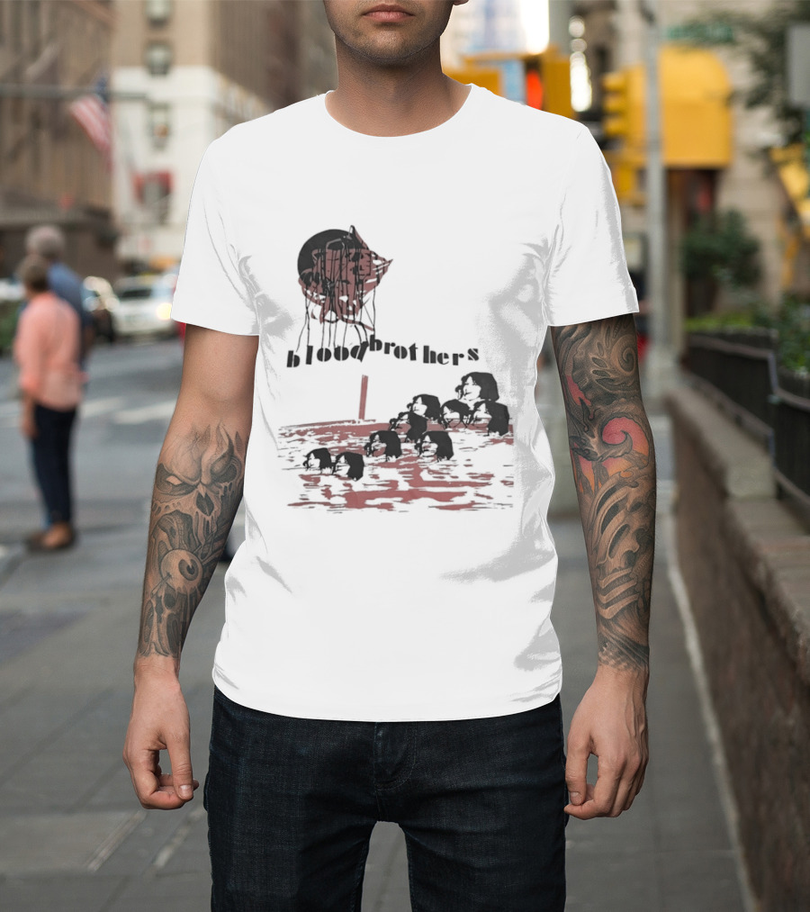 Blood Brothers Musical West End Willy Russell Dripping Red Moon T-Shirt