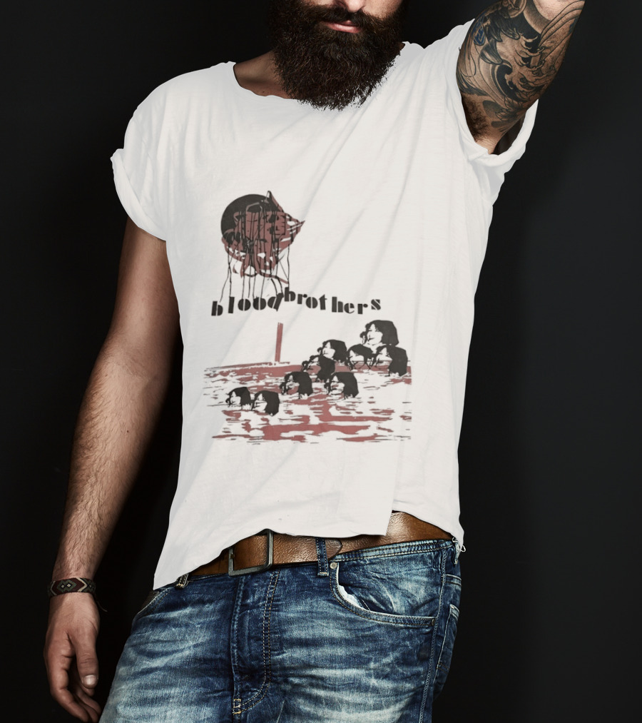 Blood Brothers Musical West End Willy Russell Dripping Red Moon T-Shirt