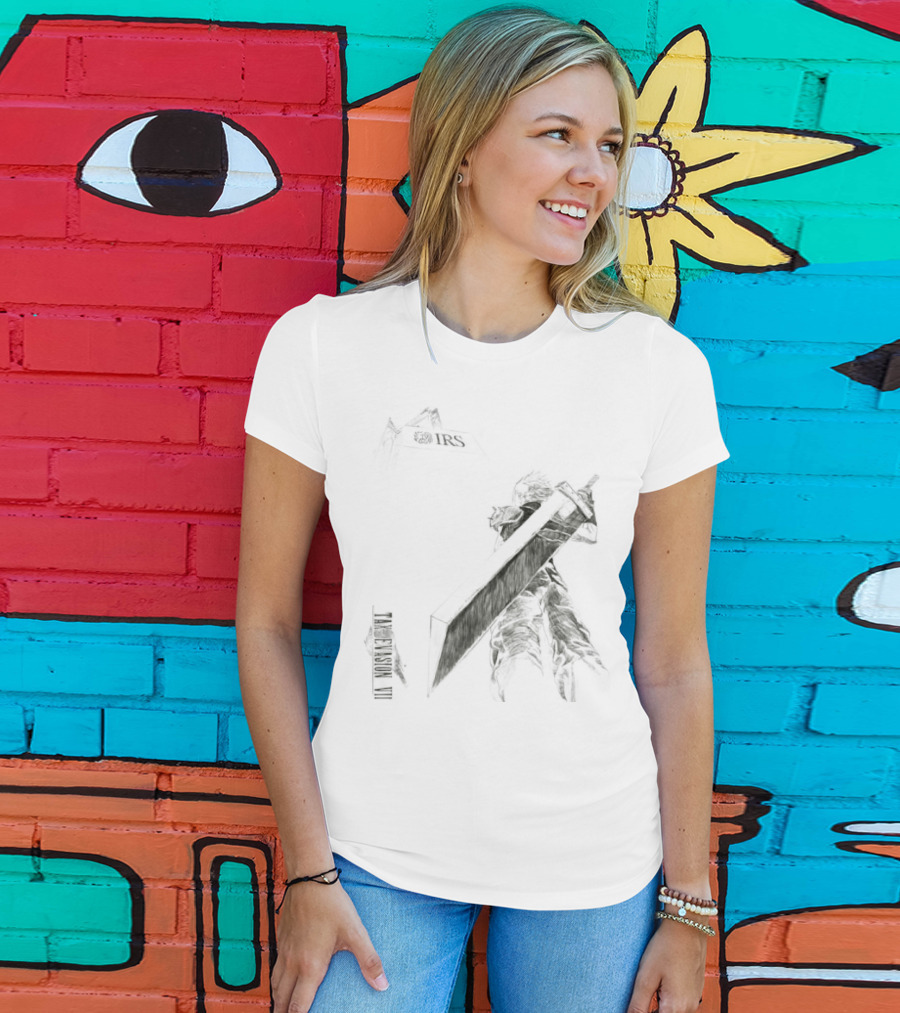 Cloud Strife Final Fantasy VII Tax Evasion IRS T-Shirt