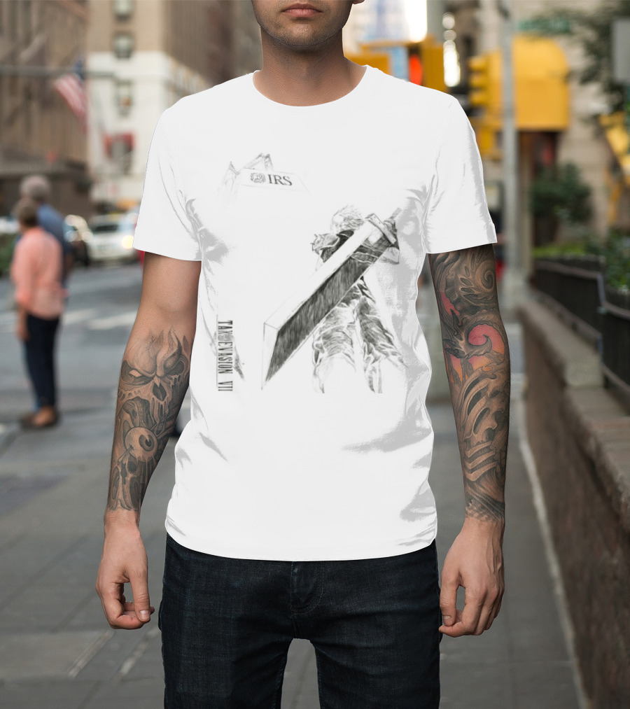 Cloud Strife Final Fantasy VII Tax Evasion IRS T-Shirt