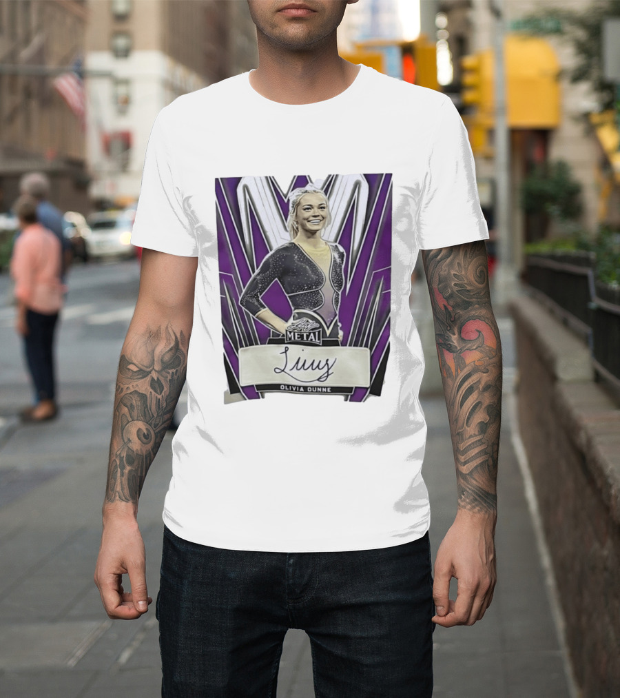 Leaf Metal Olivia Dunne Livvy Autograph Card T-Shirt