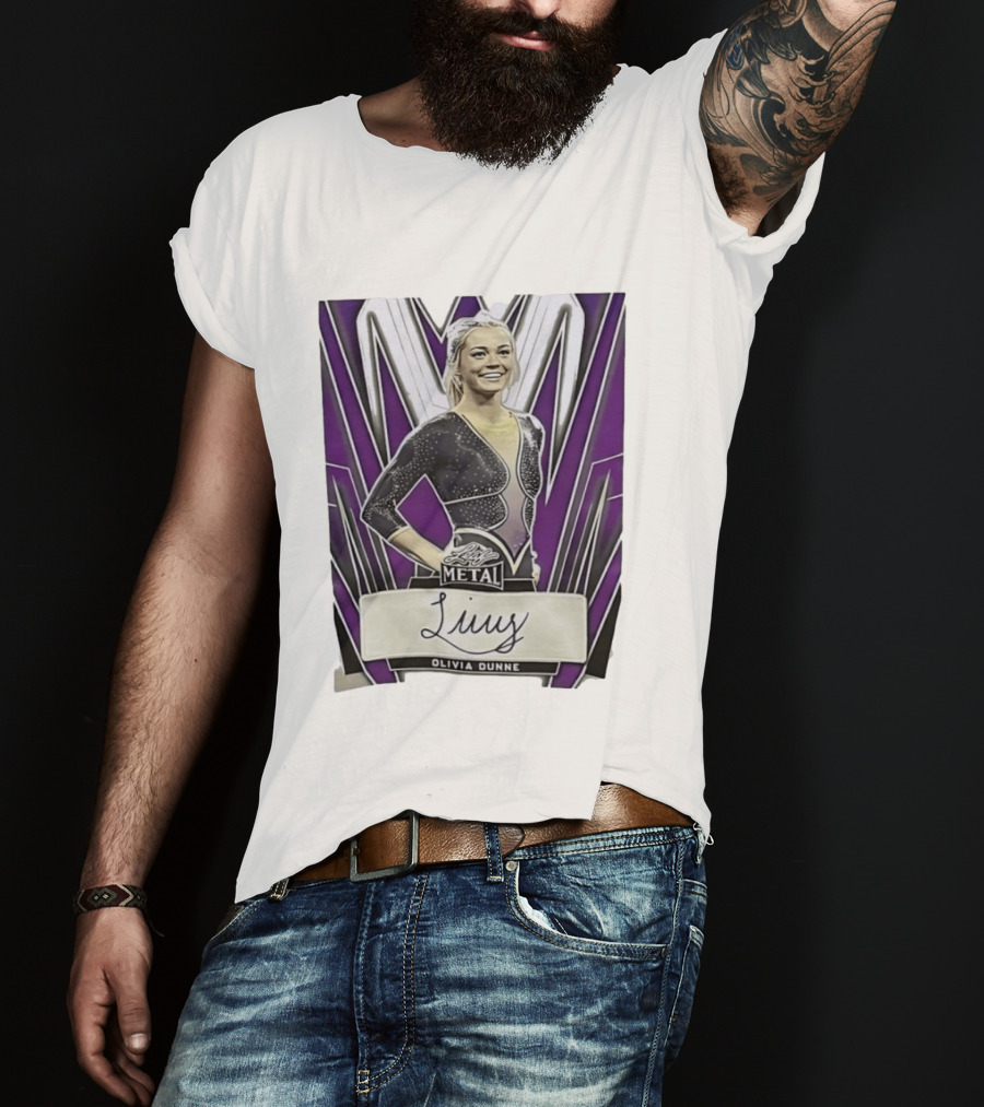Leaf Metal Olivia Dunne Livvy Autograph Card T-Shirt