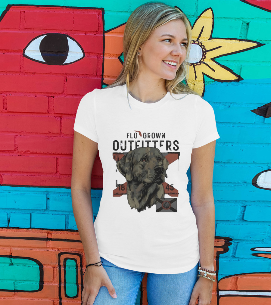 Flo Grown Outfitters Labrador Retriever Florida 1845 Seal T-Shirt