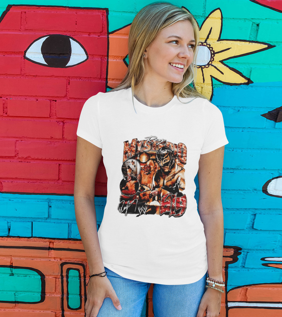 Rey Mysterio 619 WWE Wrestling Mask Signature Action T-Shirt