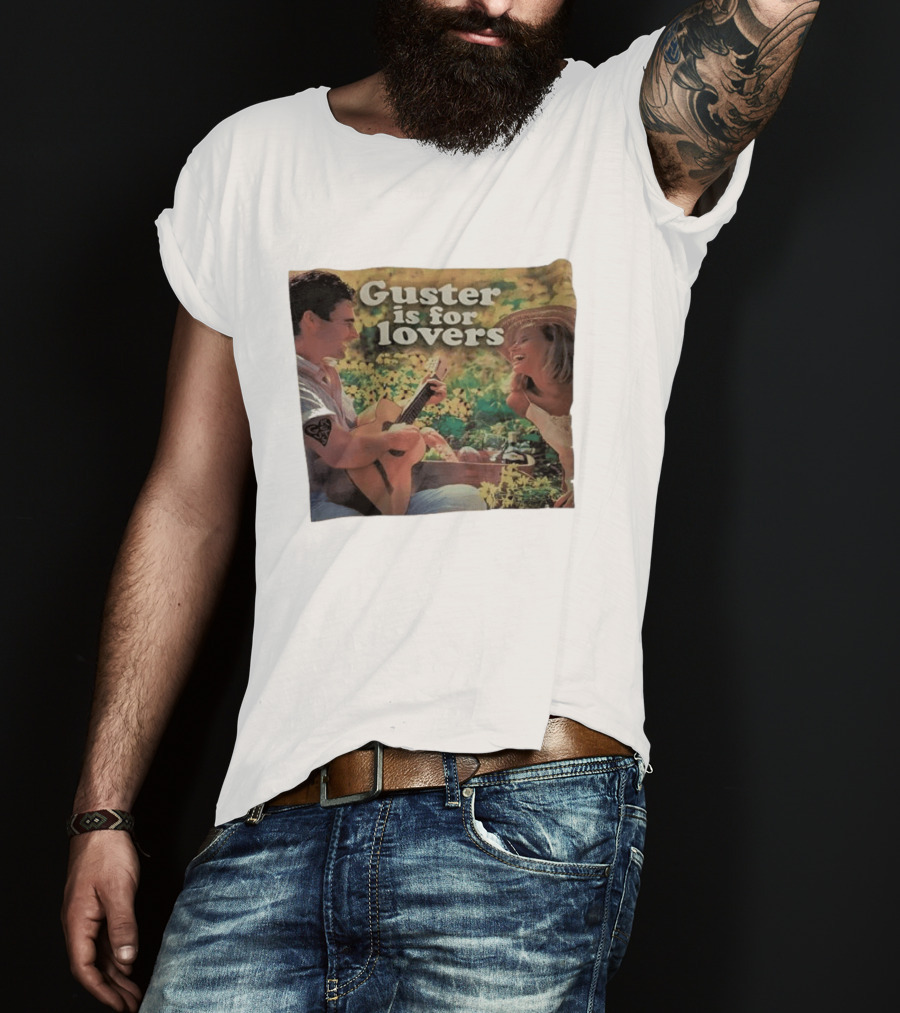Guster Is For Lovers Romantic Picnic Scene With Guitar And Smiling Couple T-Shirt