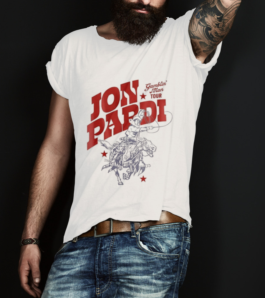 Jon Pardi Gamblin' Man Tour Cowboy Horse Country Music T-Shirt