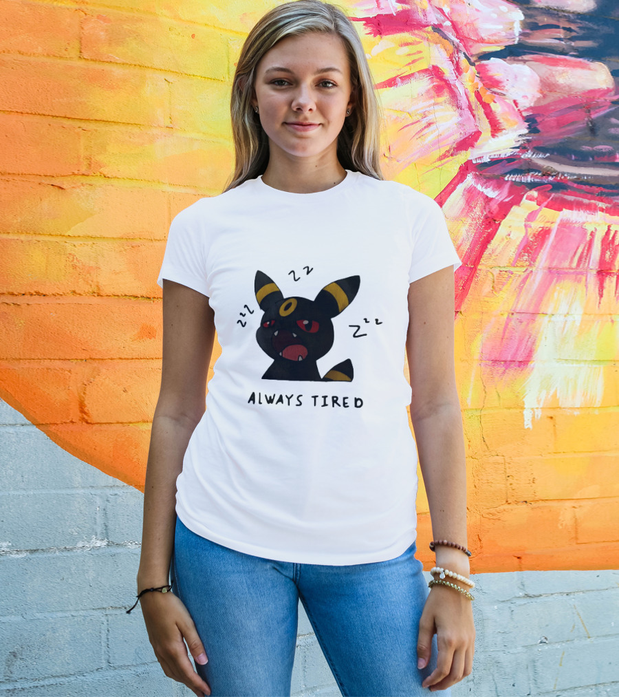 Umbreon Always Tired With ZZZs And Open Mouth Pokémon T-Shirt