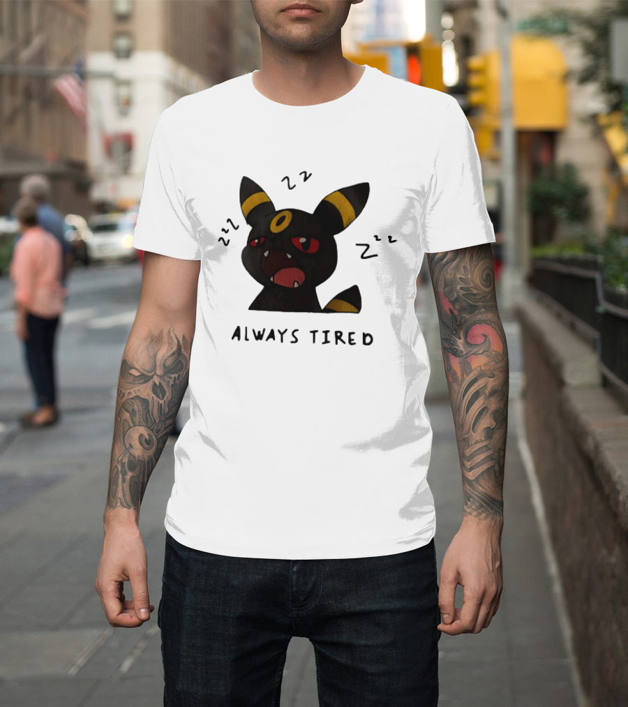 Umbreon Always Tired With ZZZs And Open Mouth Pokémon T-Shirt