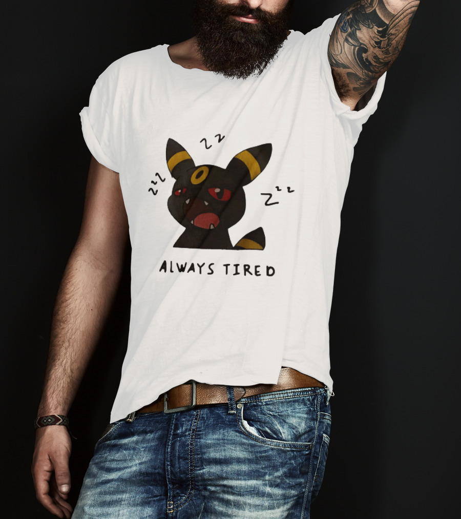 Umbreon Always Tired With ZZZs And Open Mouth Pokémon T-Shirt