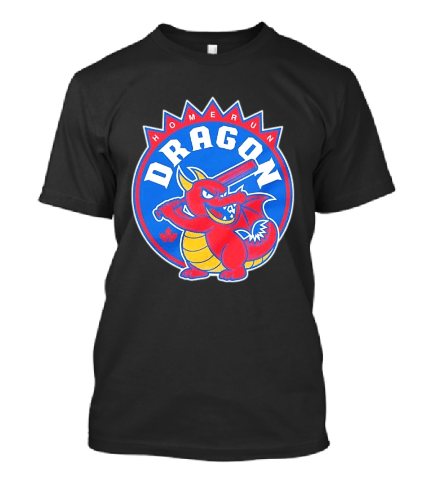 Homerun Dragon Toronto Blue Jays Batter With Red Bat And Maple Leaf T-Shirt