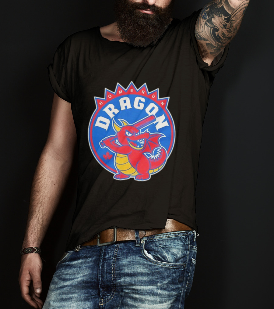 Homerun Dragon Toronto Blue Jays Batter With Red Bat And Maple Leaf T-Shirt
