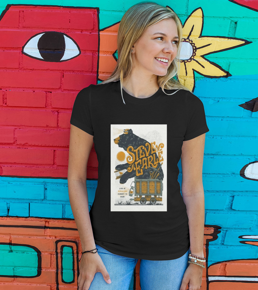Steve Earle Pickathon Live August 1 2 2026 Event Bear T-Shirt