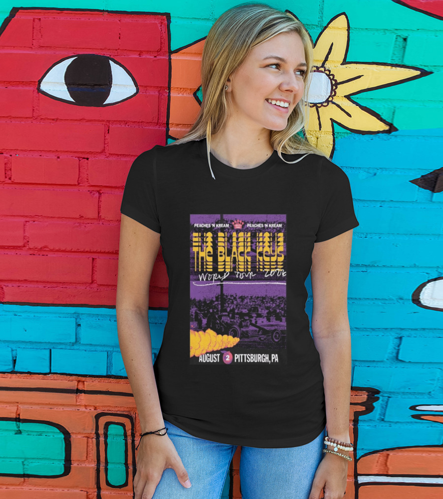 The Black Keys World Tour 2026 Peaches 'N Kream August Pittsburgh PA T-Shirt