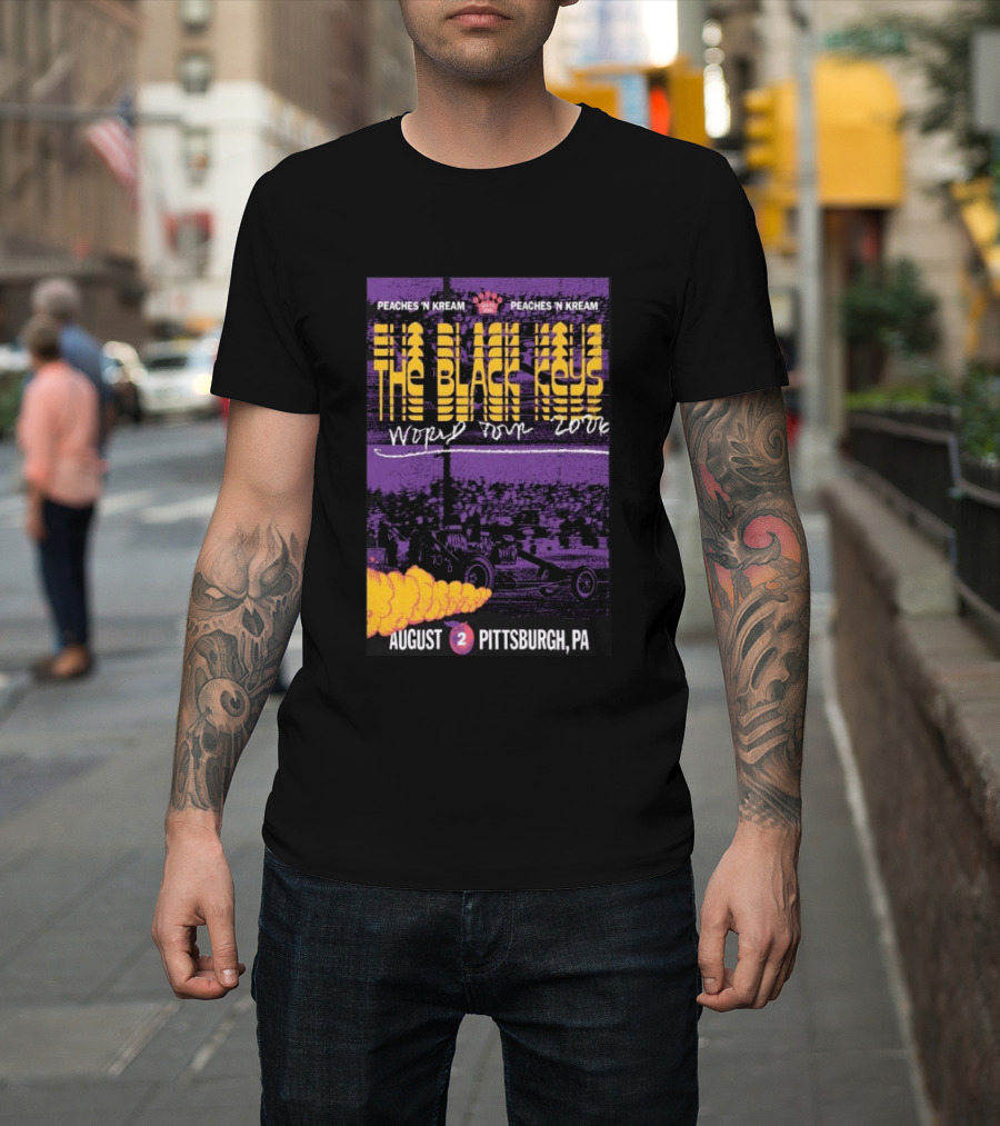 The Black Keys World Tour 2026 Peaches 'N Kream August Pittsburgh PA T-Shirt