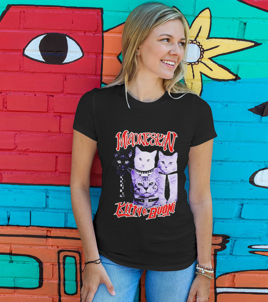 Miaoneskin Kitty E Buoni Maneskin Cats Band T-Shirt