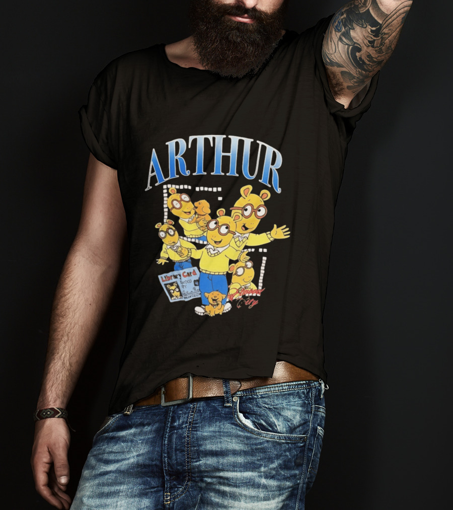 Arthur Read And Pal Library Card Elwood City PBS Kids T-Shirt
