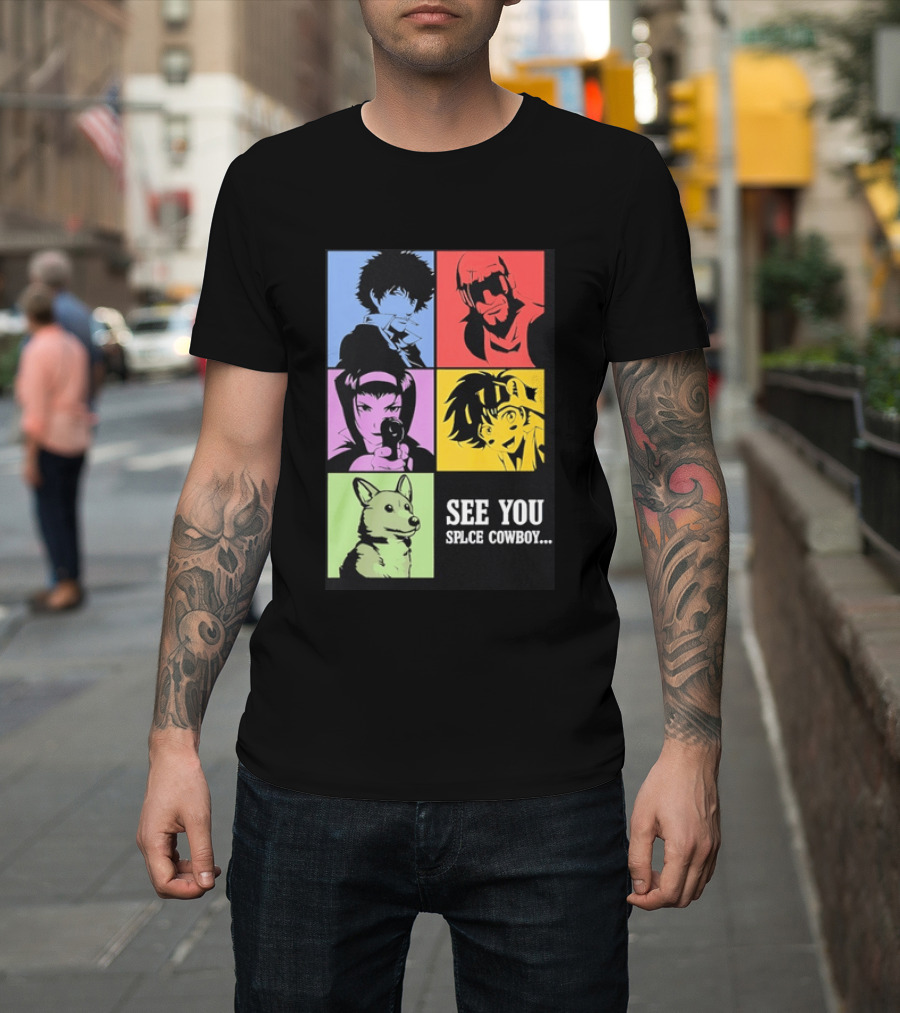 Cowboy Bebop See You Space Cowboy With Character Grid T-Shirt