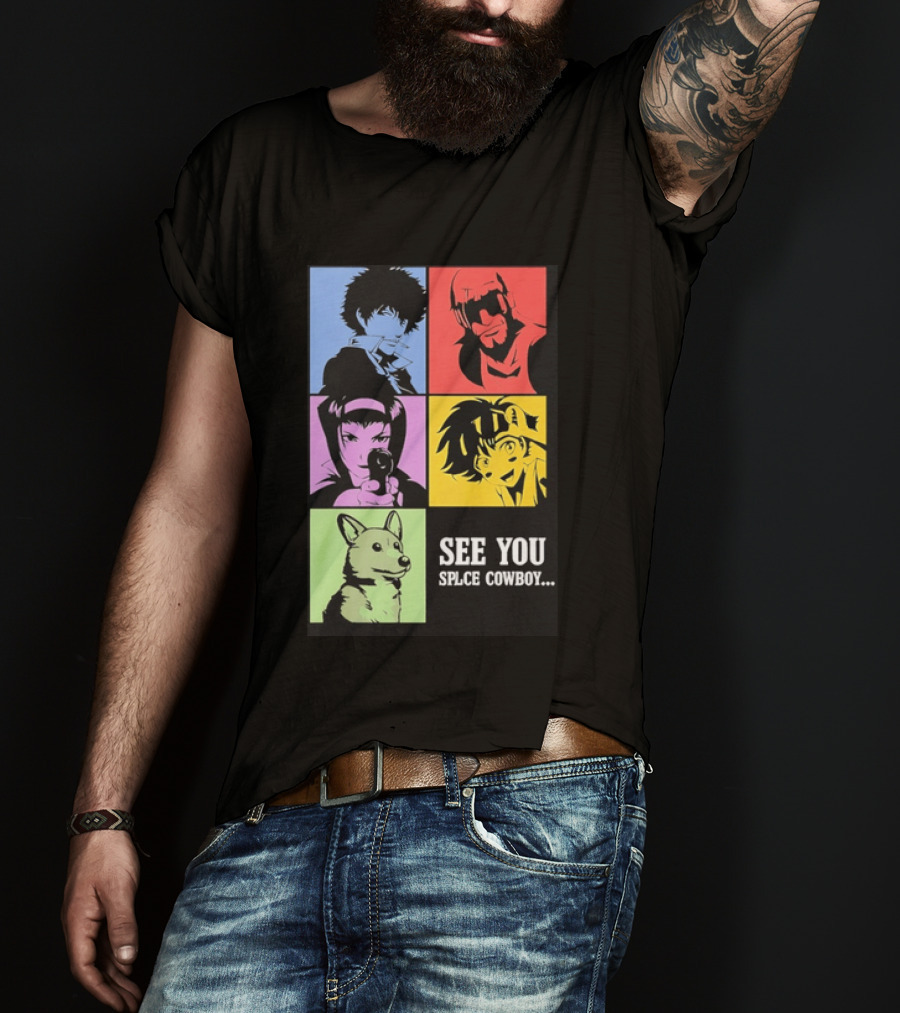Cowboy Bebop See You Space Cowboy With Character Grid T-Shirt
