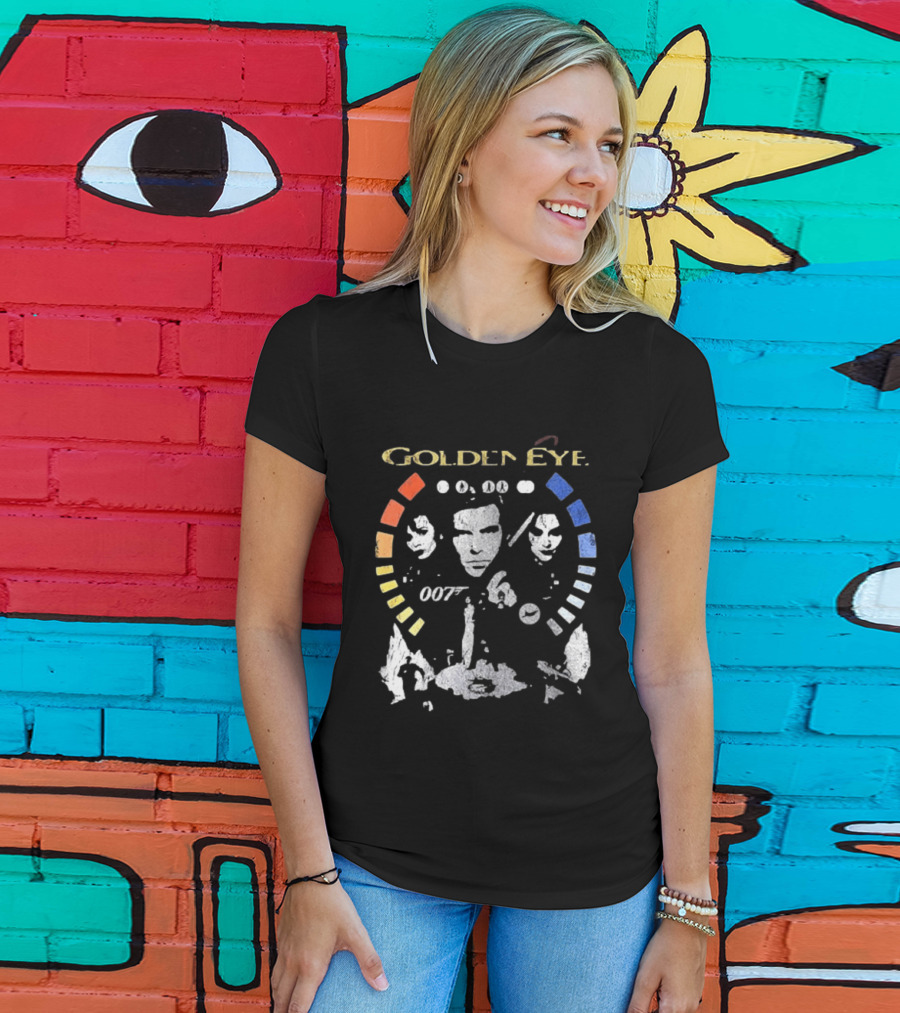 GoldenEye 007 James Bond Faces And Color Blocks T-Shirt