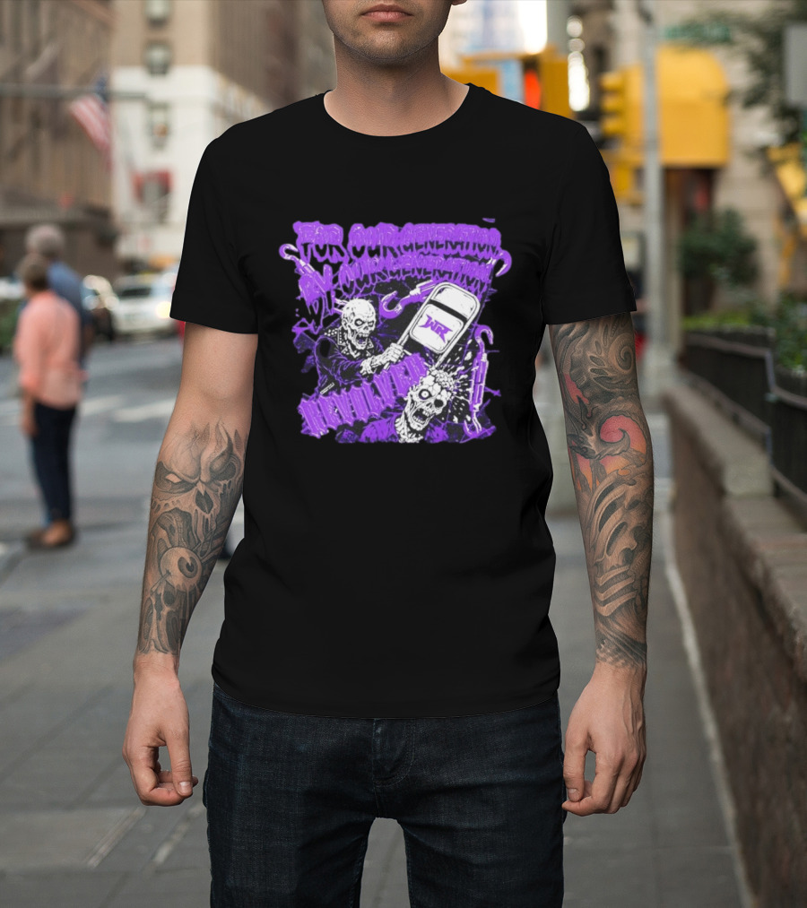 Wrestling Revolver For Our Generation Skeletons Purple T-Shirt