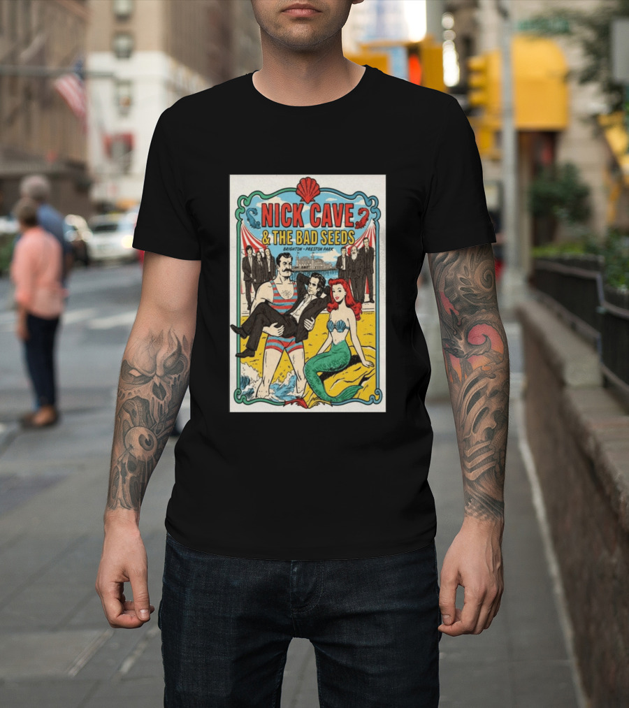 Nick Cave And The Bad Seeds Brighton Preston Park Mermaid T-Shirt