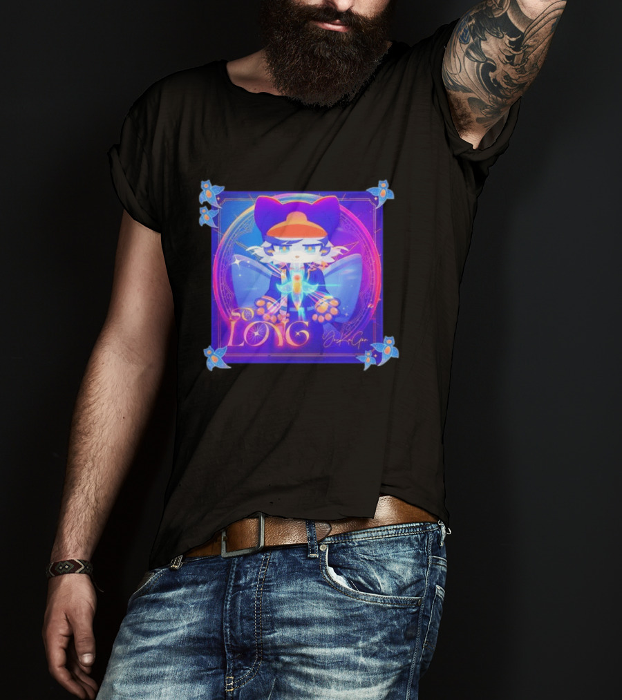 So Long YonKaGor Vibrant Anime Cat With Butterfly Aura T-Shirt