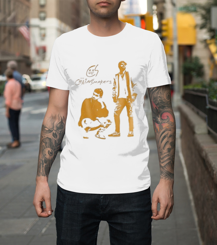 The Chainsmokers Tour Silhouette Band Icon Sketch T-Shirt