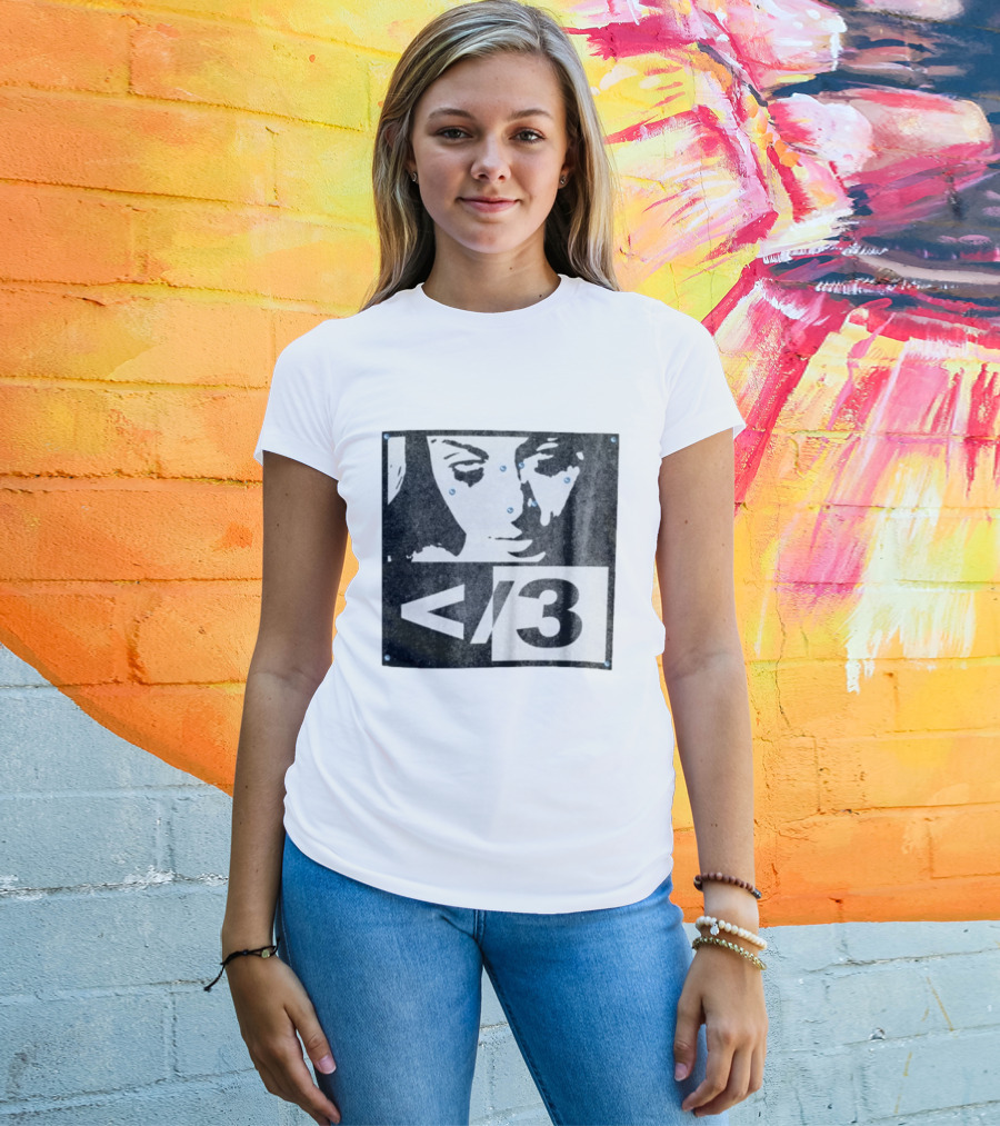 Destroy Lonely Store Piercing Face Black White <3 T-Shirt