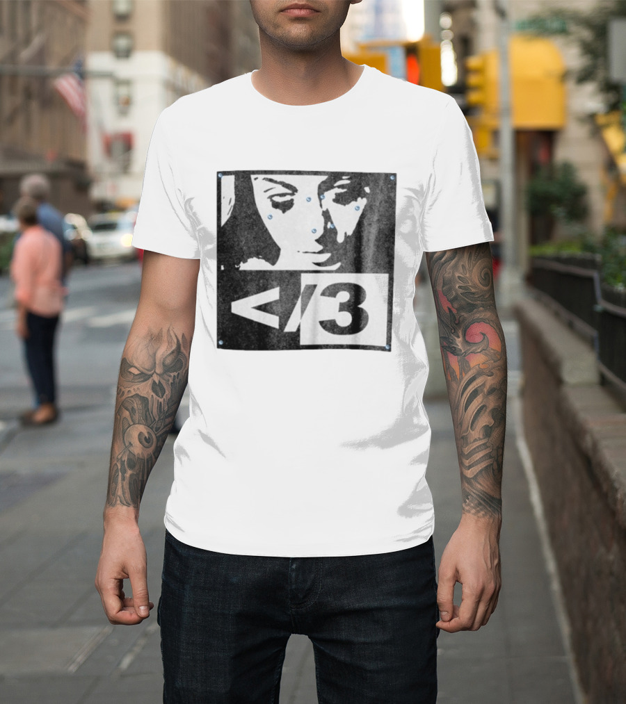 Destroy Lonely Store Piercing Face Black White <3 T-Shirt