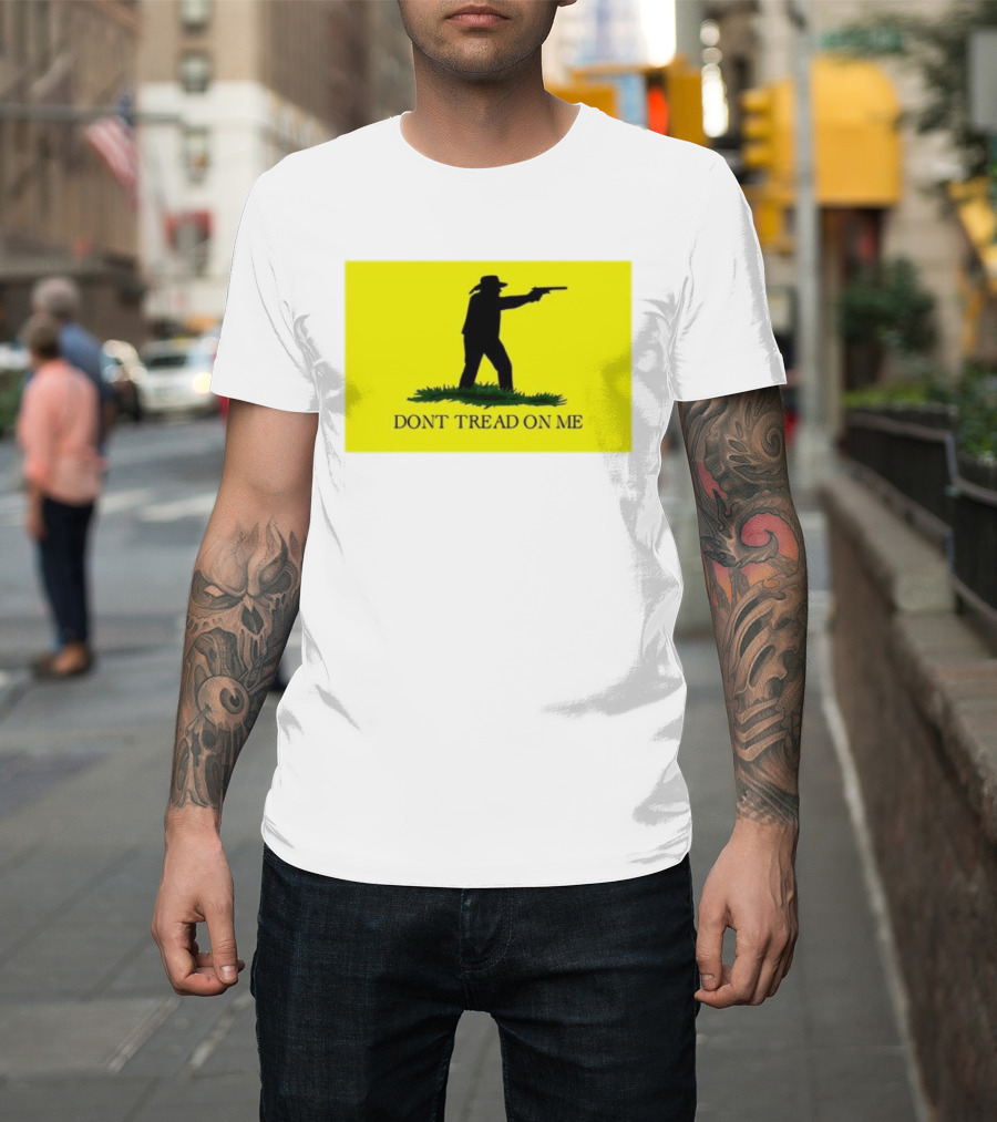Jordan Salinas Don't Tread On Me Cowboy Silhouette Yellow T-Shirt
