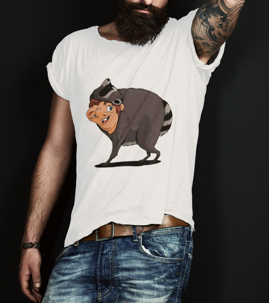 Raccoon Boy Animal Costume Quirky T-Shirt